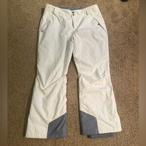 Columbia Women's Snow Pant White and Gray Pants
